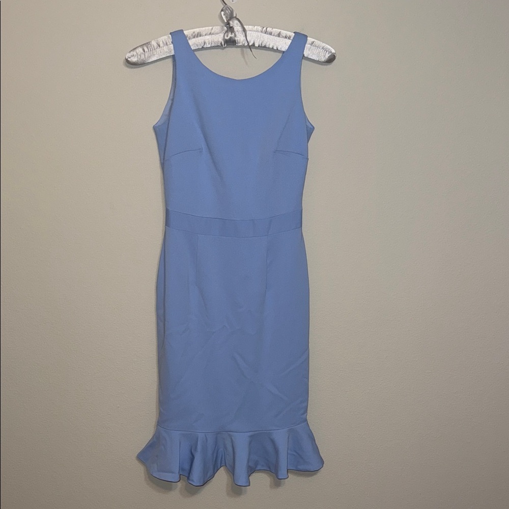 Camilyn Beth Chic Blue Ruffle Hem Midi Dress in Periwinkle - size 2. B7